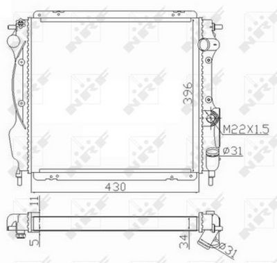Radiators, Motora dzesēšanas sistēma NRF 59121