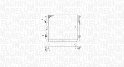 Радиатор, охлаждение двигателя MAGNETI MARELLI 350213195200