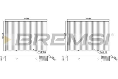 Filtrs, Salona telpas gaiss BREMSI FC2541C