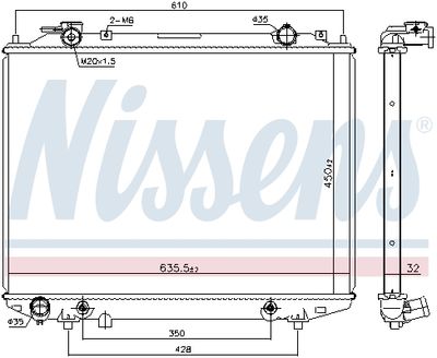 Radiators, Motora dzesēšanas sistēma NISSENS 68535