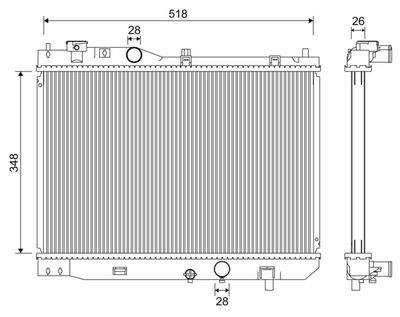 Radiators, Motora dzesēšanas sistēma VALEO 701267