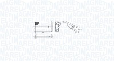 Теплообменник, отопление салона MAGNETI MARELLI 350218477000