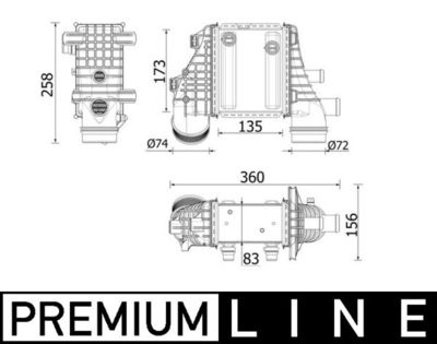 Интеркулер MAHLE CI 553 000P