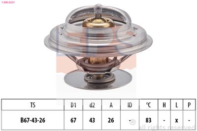 Термостат, охлаждающая жидкость EPS 1.880.625S