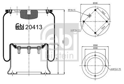 Pneimoatsperes spilvens, Pneimopiekare FEBI BILSTEIN 20413
