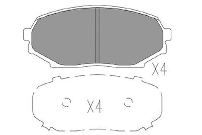 Bremžu uzliku kompl., Disku bremzes KAVO PARTS KBP-5547