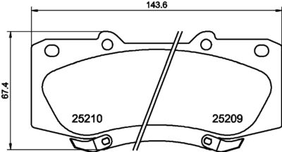 Комплект тормозных колодок, дисковый тормоз HELLA PAGID 8DB 355 015-821