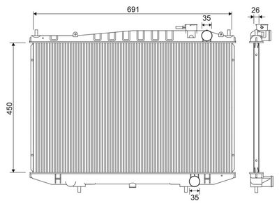 Radiators, Motora dzesēšanas sistēma VALEO 701344