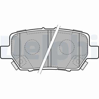 Комплект тормозных колодок, дисковый тормоз DELPHI LP2160