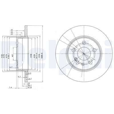 Тормозной диск DELPHI BG2738