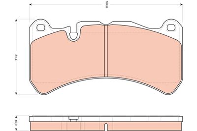 Bremžu uzliku kompl., Disku bremzes TRW GDB1739