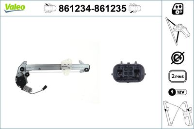 Стеклоподъемник VALEO 861234