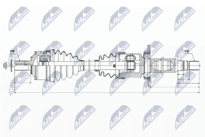 Приводной вал NTY NPW-VV-035