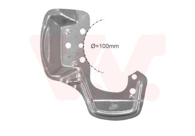 Dubļu sargs, Bremžu disks VAN WEZEL 3778372