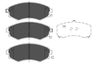 Bremžu uzliku kompl., Disku bremzes KAVO PARTS KBP-7504