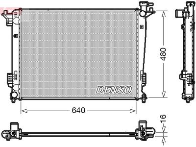 Радиатор, охлаждение двигателя DENSO DRM41003