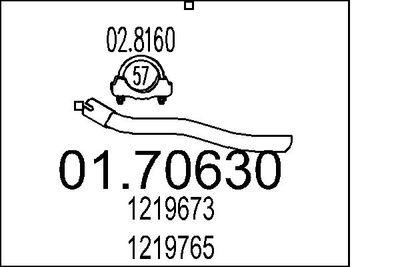 Izplūdes caurule MTS 01.70630