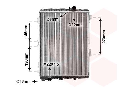 Radiators, Motora dzesēšanas sistēma VAN WEZEL 03002038