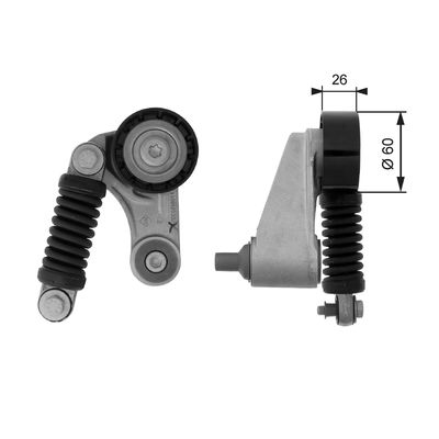 Натяжитель ремня, клиновой зубча GATES T38457