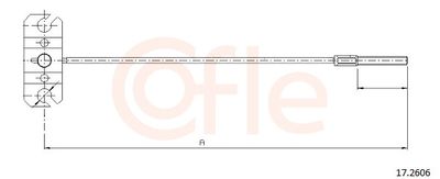 Тросик, cтояночный тормоз COFLE 92.17.2606