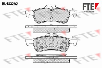 Bremžu uzliku kompl., Disku bremzes FTE 9010411