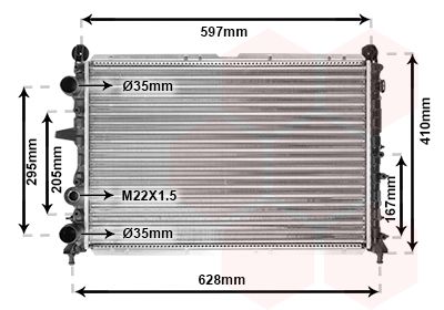 Radiators, Motora dzesēšanas sistēma VAN WEZEL 17002096