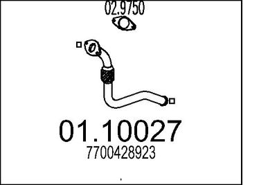 Izplūdes caurule MTS 01.10027