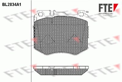 Bremžu uzliku kompl., Disku bremzes FTE 9011013