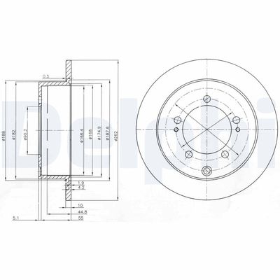 Тормозной диск DELPHI BG4037