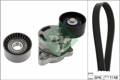 Ķīļrievu siksnu komplekts Schaeffler INA 529 0407 10