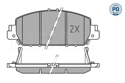 Bremžu uzliku kompl., Disku bremzes MEYLE 025 257 9216/PD