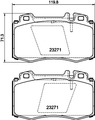 HELLA PAGID 8DB355008691 Bremžu uzliku kompl