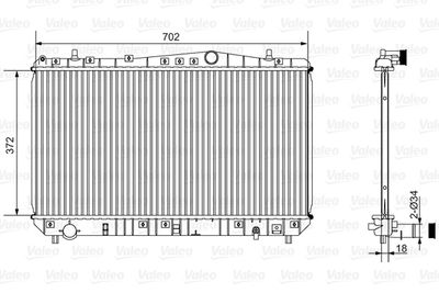 Радиатор, охлаждение двигателя VALEO 701528