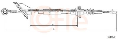 Трос, управление сцеплением COFLE 92.1902.6