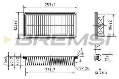 Gaisa filtrs BREMSI FA1573