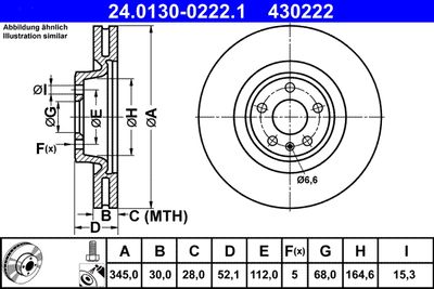 Тормозной диск ATE 24.0130-0222.1