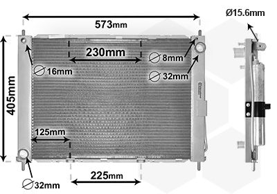Radiators, Motora dzesēšanas sistēma VAN WEZEL 4300M405