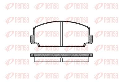 Комплект тормозных колодок, дисковый тормоз REMSA 0075.00