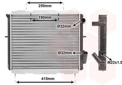 Radiators, Motora dzesēšanas sistēma VAN WEZEL 43002128