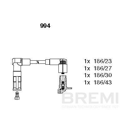 Augstsprieguma vadu komplekts BREMI 994