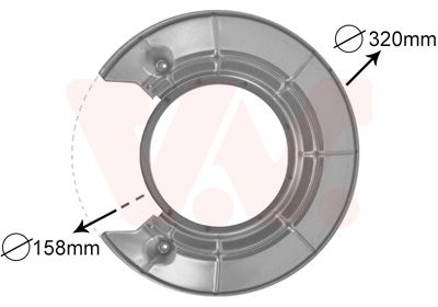 Dubļu sargs, Bremžu disks VAN WEZEL 4730373