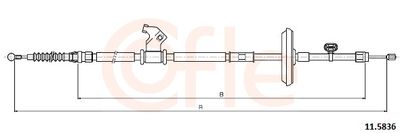 Тросик, cтояночный тормоз COFLE 11.5836