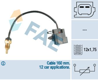 Датчик, температура охлаждающей жидкости FAE 32426