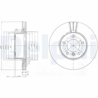Тормозной диск DELPHI BG3998C