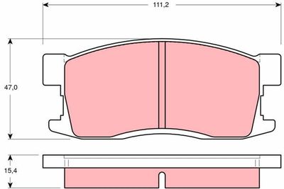 Комплект тормозных колодок, дисковый тормоз TRW GDB3094