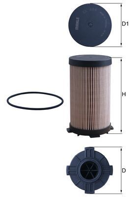 Топливный фильтр MAHLE KX484D