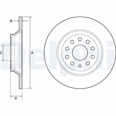 Тормозной диск DELPHI BG4751C