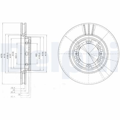 Bremžu diski DELPHI BG4132