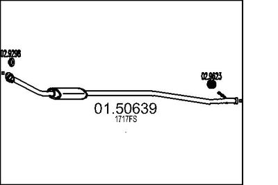 Средний глушитель выхлопных газов MTS 01.50639