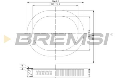 Воздушный фильтр BREMSI FA2080